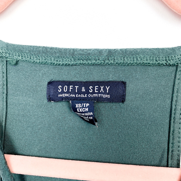 American Eagle Soft & Sexy Ocean Blue/Green Tank Top - Picture 2 of 8